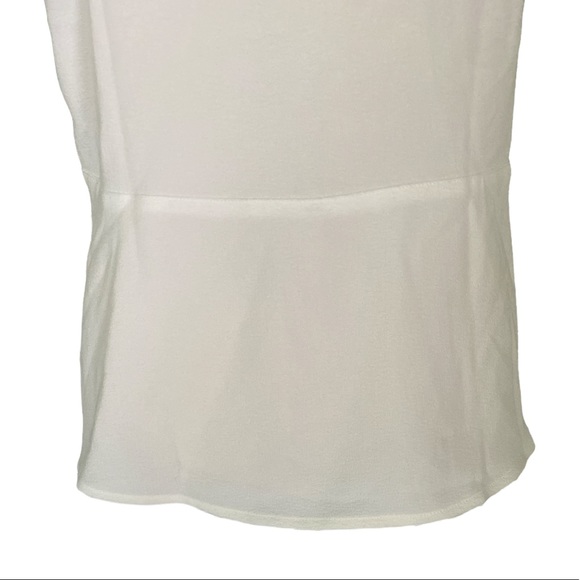 Madewell Flare Hem Ruffle Sleeve White Top - XXS - Picture 10 of 13